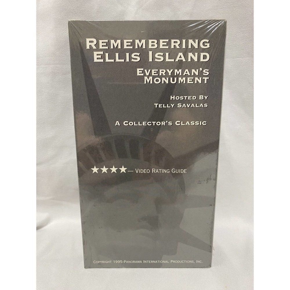 Remembering Ellis Island VHS. Hosted By Telly Savalas‎ 1995 SEALED New